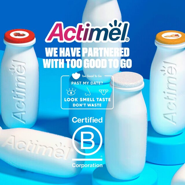Actimel Strawberry 0% Added Sugar Fat Free Yoghurt Drink   8 x 100g - McGrocer