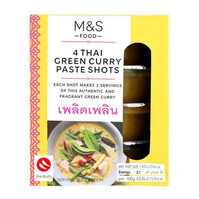 Cook with M&amp;amp;S Thai Green Curry Paste Pots   4 x 45g
