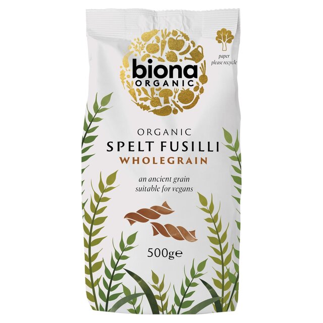Biona Organic Spelt Wholegrain Fusilli Pasta    500g - McGrocer