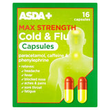 ASDA Max Strength Cold & Flu Capsules 16 Capsules - McGrocer
