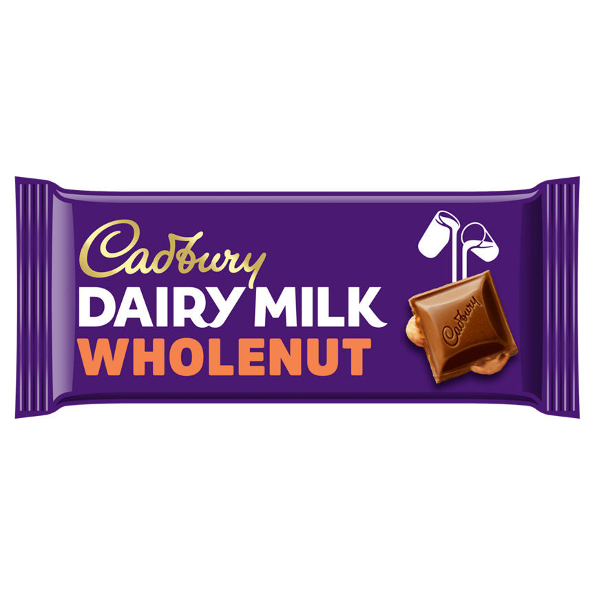 Cadbury Dairy Milk Whole Nut Chocolate Bar - McGrocer