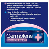 Crème antiseptique Germolene avec anesthésique local 30 g