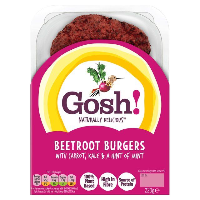 Gosh! Beetroot &amp;amp; Kale Burgers with a hint of mint.   220g