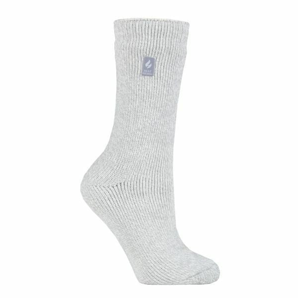 Heat Holders Ladies Thick Warm Thermal Socks 4-8 UK Silver Grey (Vienna)