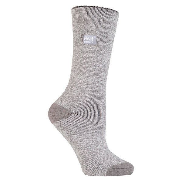 Heat Holders Lite Ladies Thin Winter Thermal Socks 4-8 UK Silver / Cream