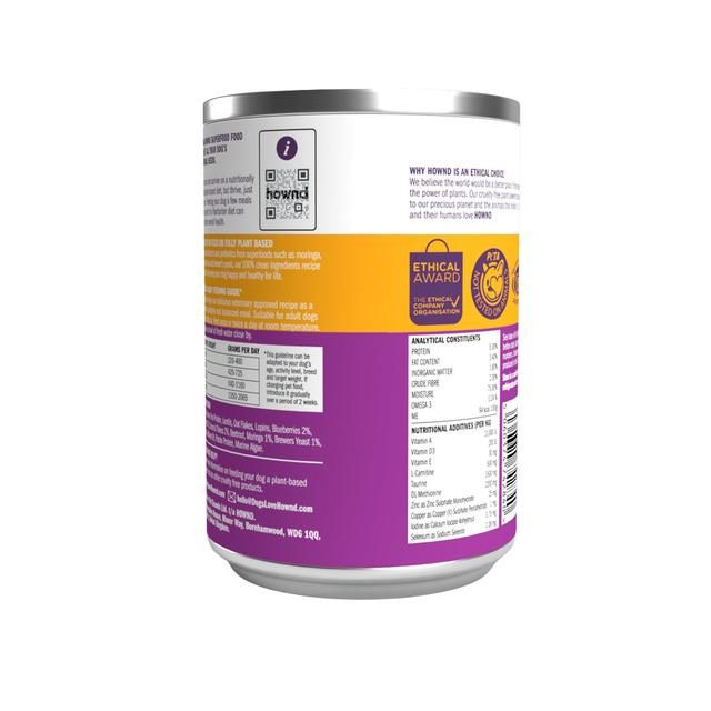 Hownd Fresh Blueberry &amp;amp; Coconut Porridge with Chia &amp;amp; Oats Wet Dog Food   400g