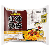 Nouilles larges instantanées Bai Jia (saveur d'huile de piment aigre-fort) 白家阿寬 红油麵皮 (酸辣味)