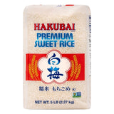 Riz gluant sucré de qualité supérieure Hakubai 白梅 糯米 2,27 kg