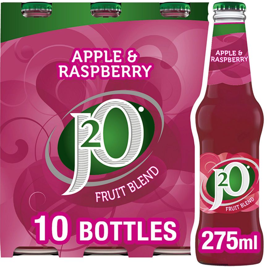 J2O Apple &amp;amp; Raspberry Fruit Blend Bottles