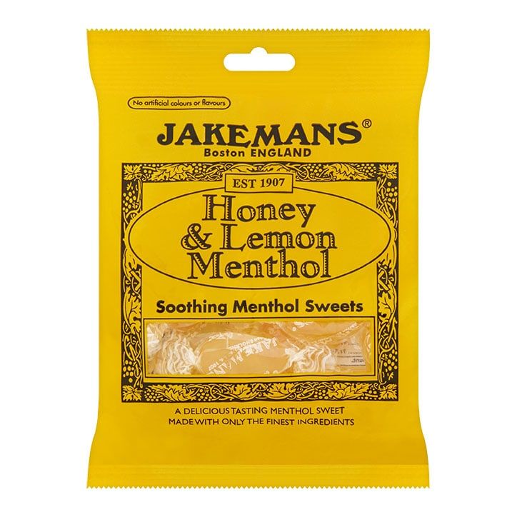 Jakemans Honey &amp;amp; Lemon Soothing Menthol Sweets 73g Bag Honey &amp;amp; Lemon