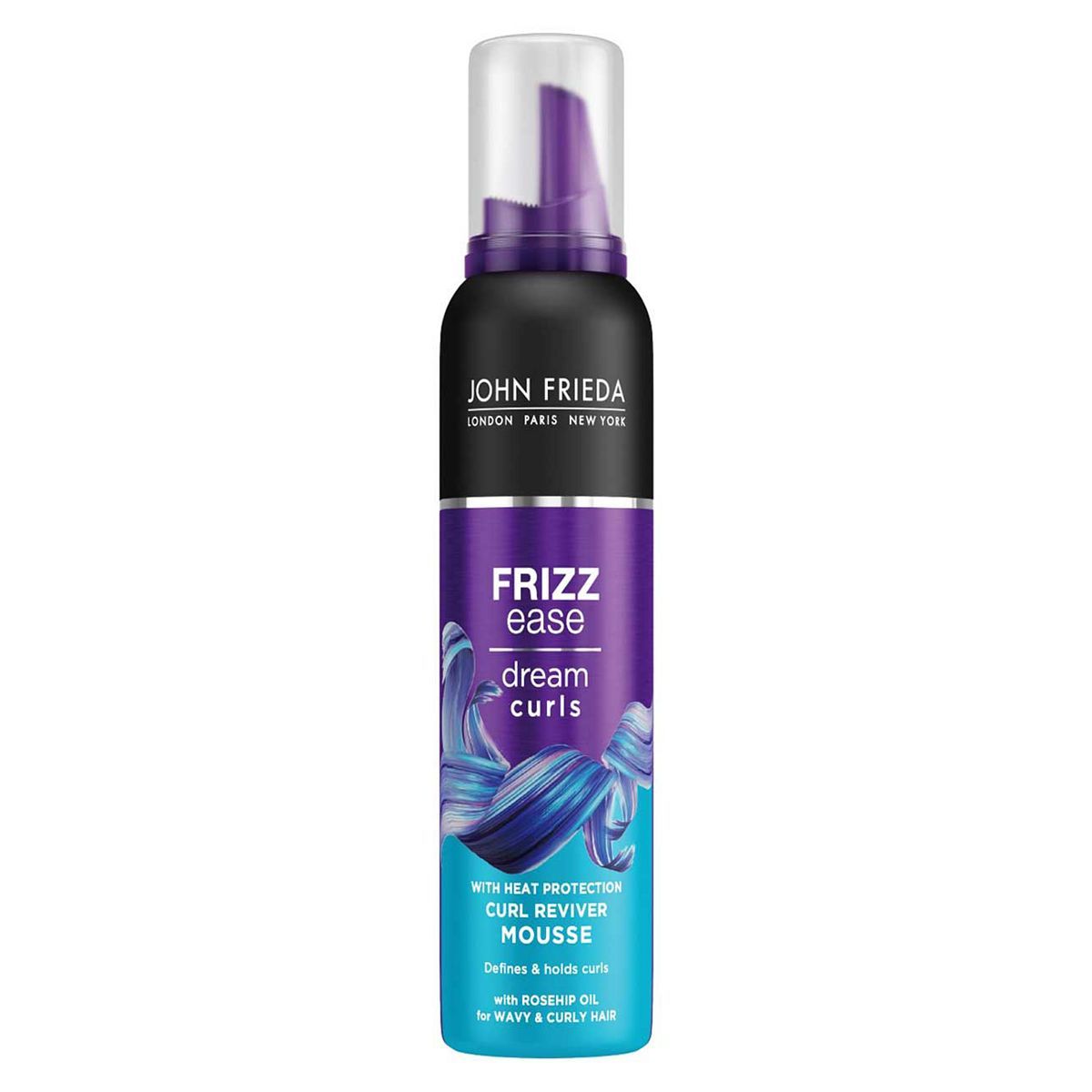 John Frieda Frizz Ease Dream Curls Curl Reviver Mousse with Heat Protection 200ml for Naturally Wavy &amp;amp; Curly Hair