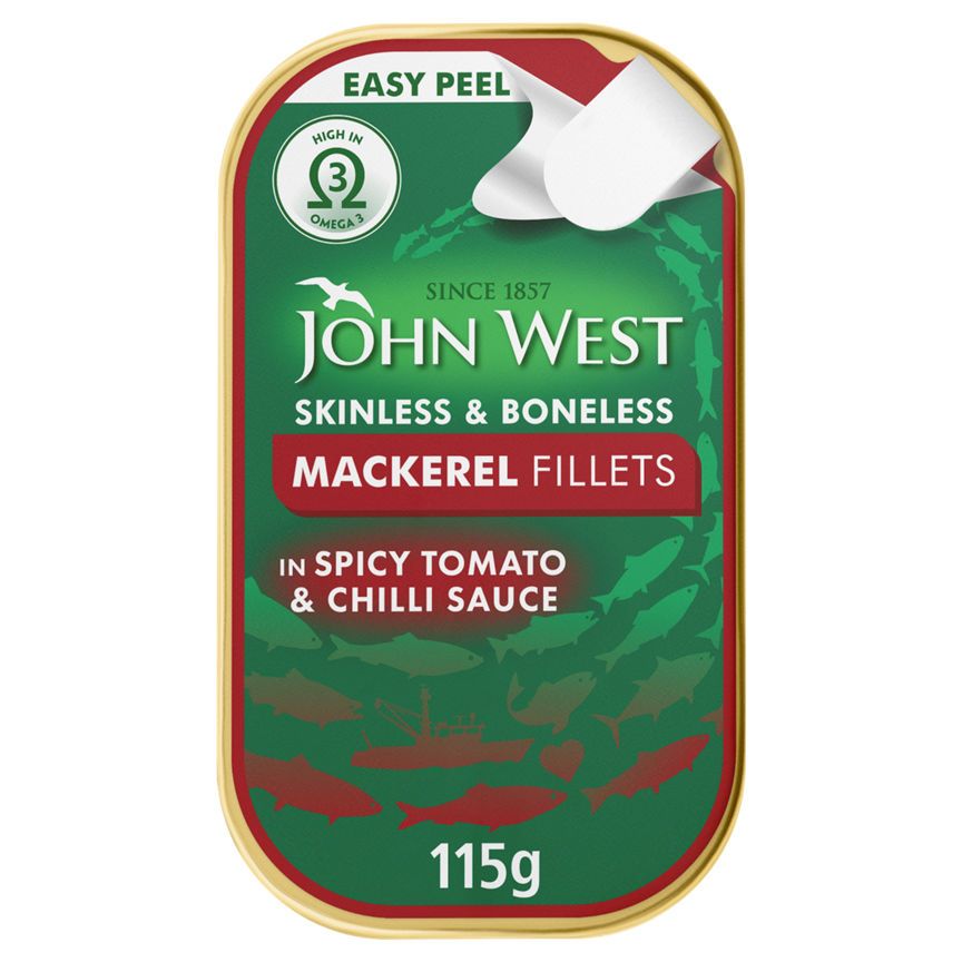 John West Mackerel Fillets in Spicy Tomato &amp;amp; Chilli Sauce