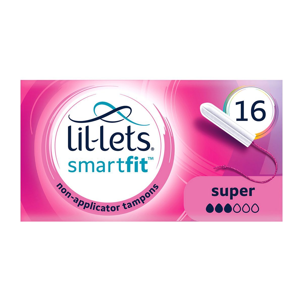 Lil-Lets Non-Applicator Tampons (SmartFit&amp;trade;) &amp;ndash; Super &amp;ndash; 16 pack