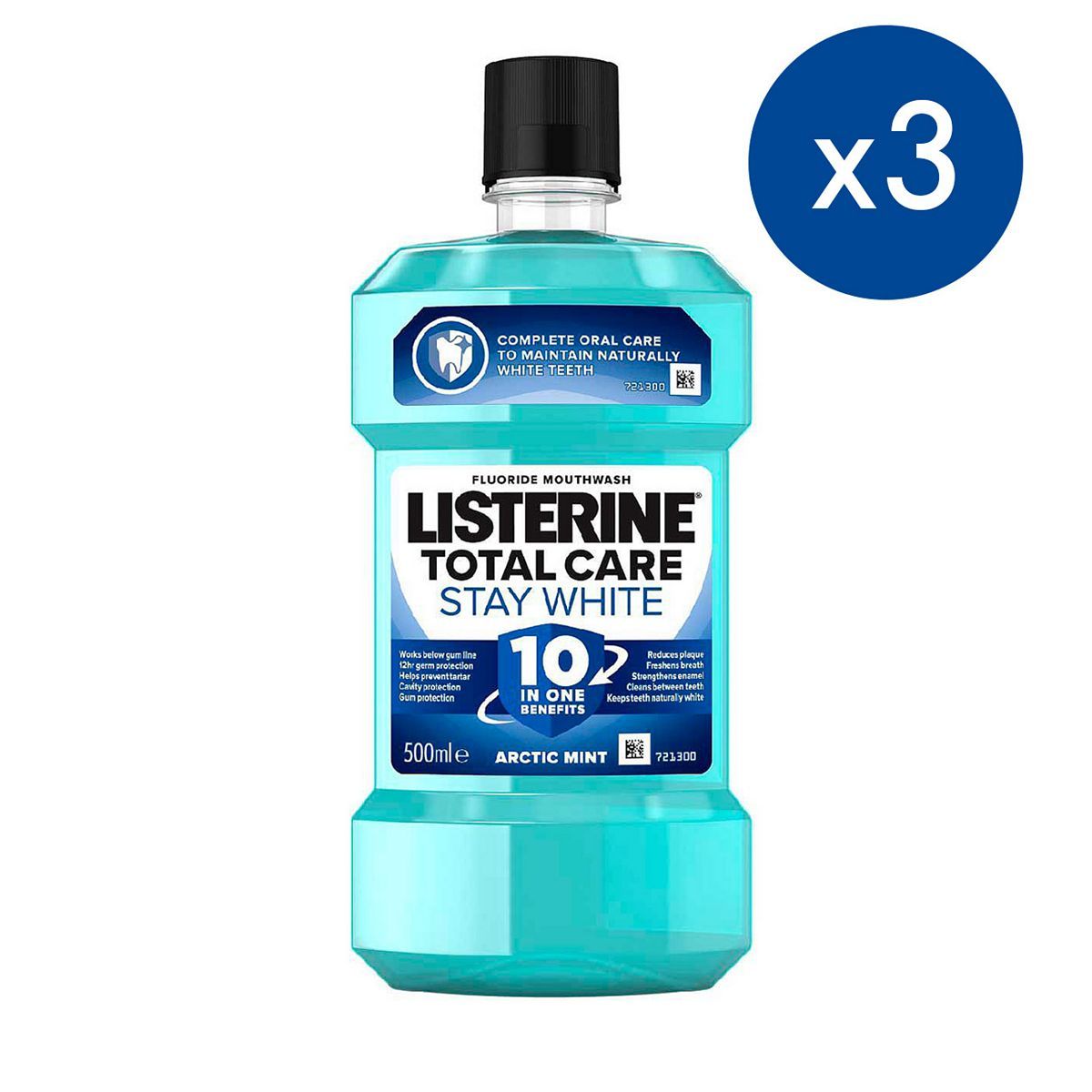 LISTERINE&amp;reg; Total Care Stay White 500ml x3