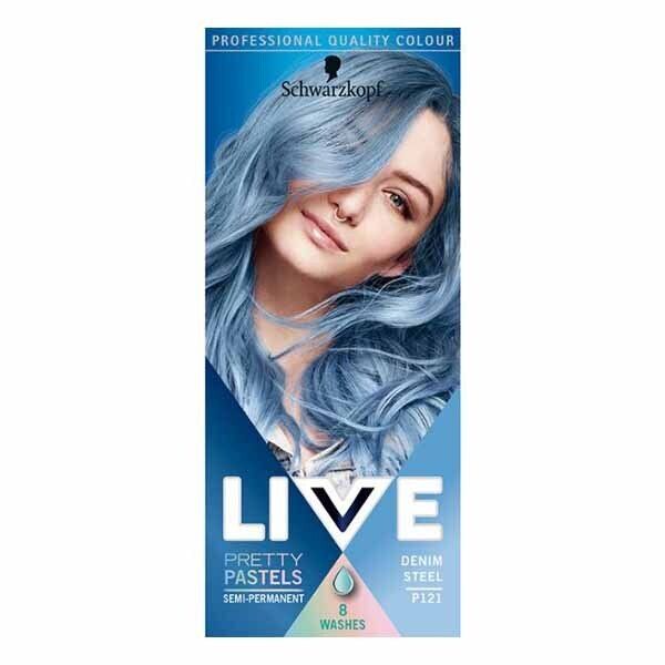 LIVE Pretty Pastels Semi-permanent Blue Hair Dye Denim Steel Denim Steel P121