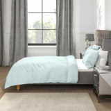 M&amp;amp;S Cotton Rich King Size Percale Duvet Cover Light Duck Egg