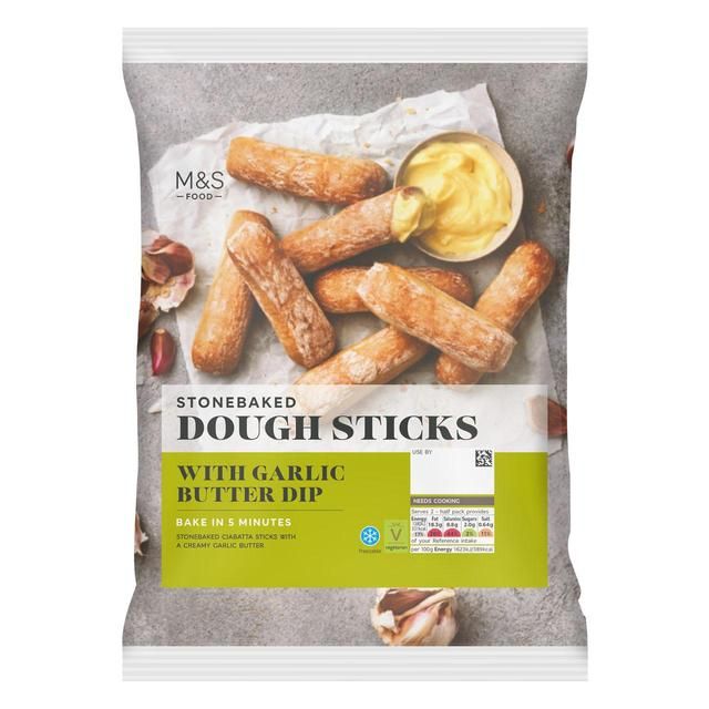 M&amp;amp;S Dough Sticks with Garlic Butter Dip   170g