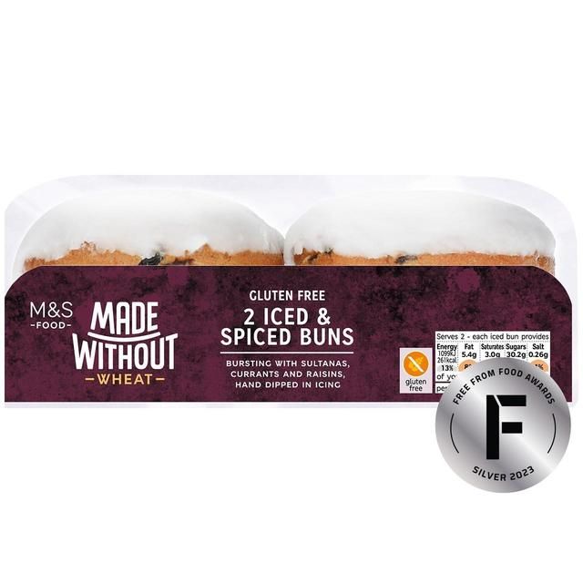 M&amp;amp;S Made Without 2 Ice &amp;amp; Spice Buns   160g