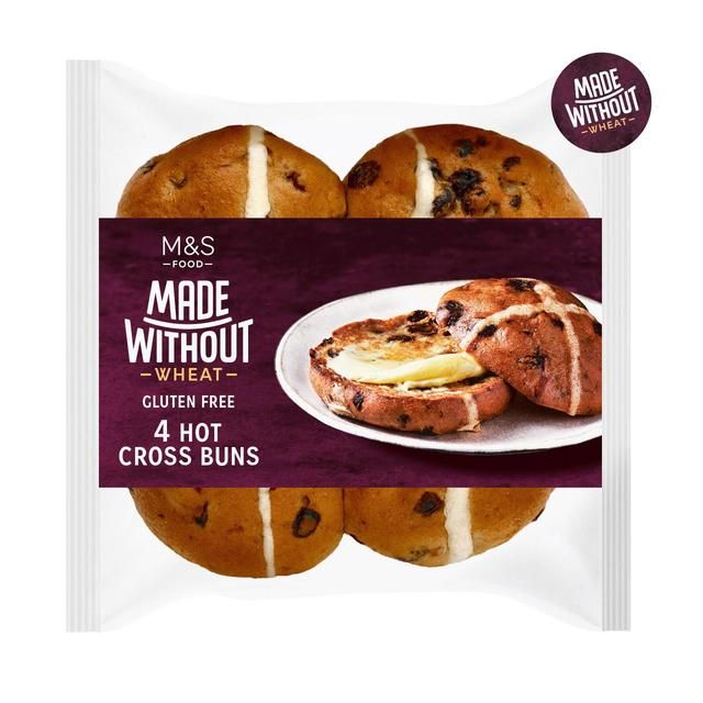M&amp;amp;S Made Without Hot Cross Buns   4 per pack