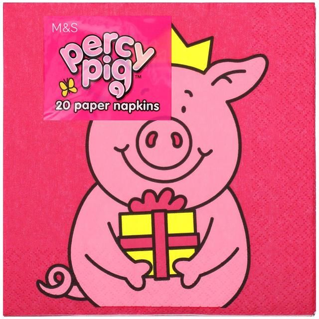 M&amp;amp;S Percy Pig Napkins   20 per pack