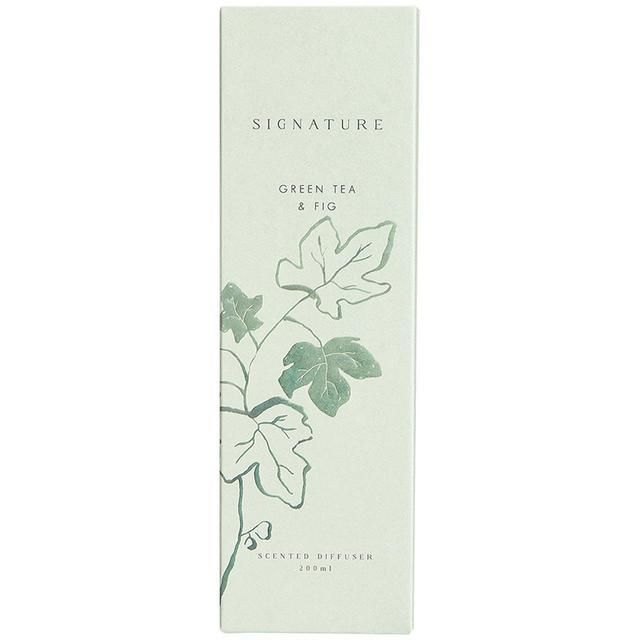 M&amp;amp;S Signature Green Tea &amp;amp; Fig 200ml Diffuser 'One Size Dark Green Mix