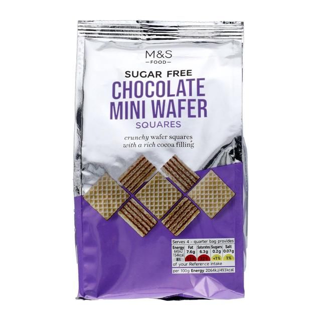 M&amp;amp;S Sugar Free Chocolate Wafer Squares   125g