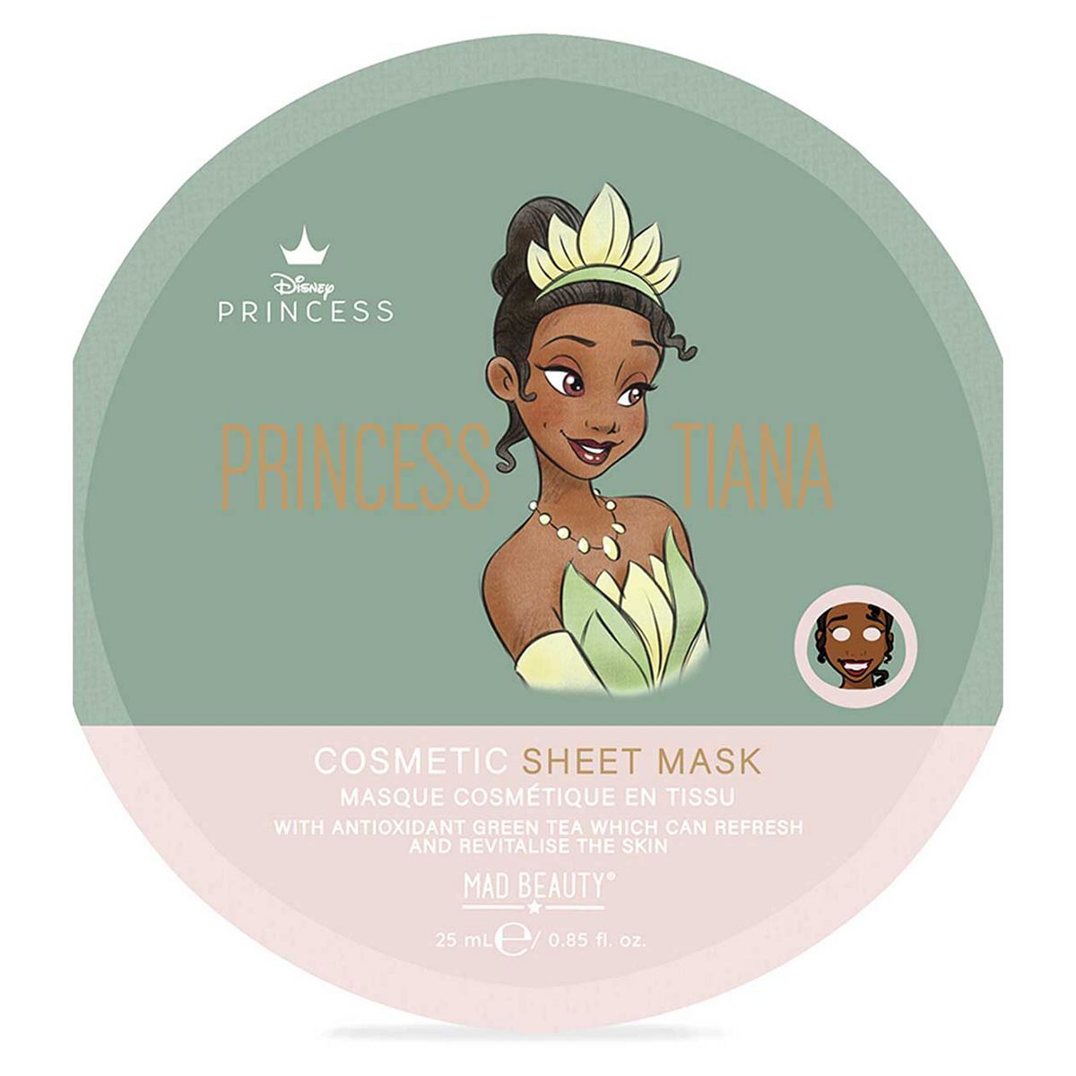 Mad Beauty Disney Princess Tiana Cosmetic Sheet Mask 25ml