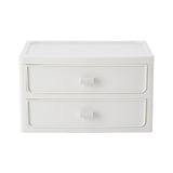 Organiseur de bureau empilable en plastique à 2 niveaux Livingandhome