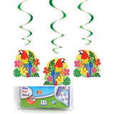 Décoration unique pour une fête hawaïenne sur le thème des îles tropicales (lot de 3)