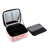 Trousse de maquillage de voyage Livingandhome avec miroir LED