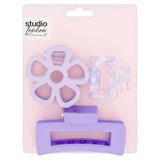Studio London Claw Clips 3 Pack Purple