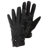 Gants unis en cuir véritable pour femmes (M/L)