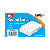 Tiger Stationery Ryman Ruled Record Cards (Pack of 100)