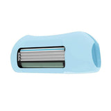 Rasoir à doigts 2 en 1 Envie avec étui pour brosse à dents et mini rasoir, bleu