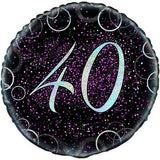 Unique Party Glitz 40th Birthday Foil Balloon