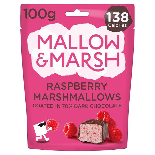 Mallow &amp;amp; Marsh Raspberry Marshmallows Coated in 70% Dark Chocolate Default Title