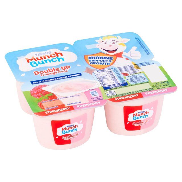 Munch Bunch Double Up Fromage Frais Strawberry &amp;amp; Raspberry    4 x 85g