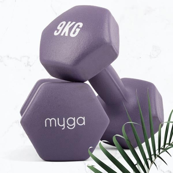 Myga Hexagonal Dumbbell - 9kg Pair