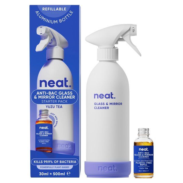 Neat Anti-Bac Glass Cleaner Refill Starter Pack Yuzu Tea   500ml
