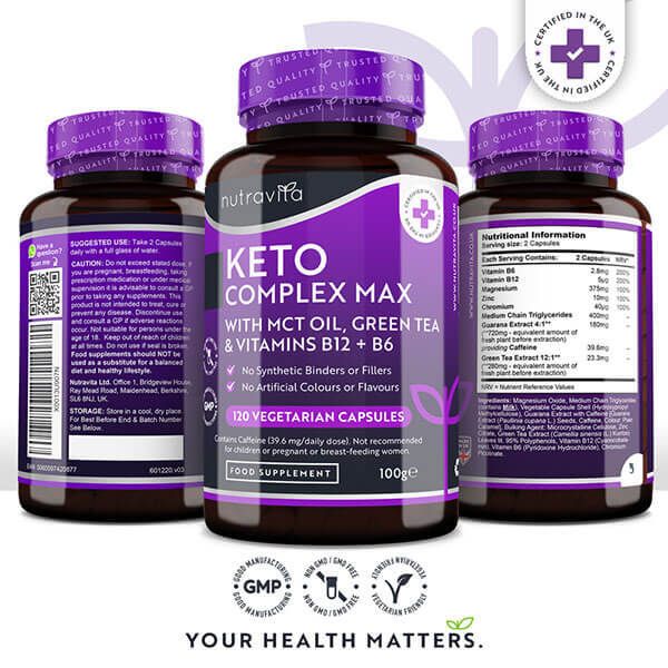 Nutravita Keto Complex Max - 120 Vegetarian Capsules