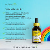 Nutravita Vitamin D3 Drops for Kids 60ml 400IU/10&amp;micro;g per Drop