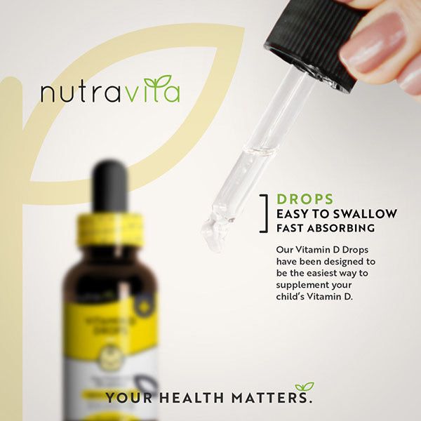 Nutravita Vitamin D3 Drops for Kids 60ml 400IU/10&amp;micro;g per Drop
