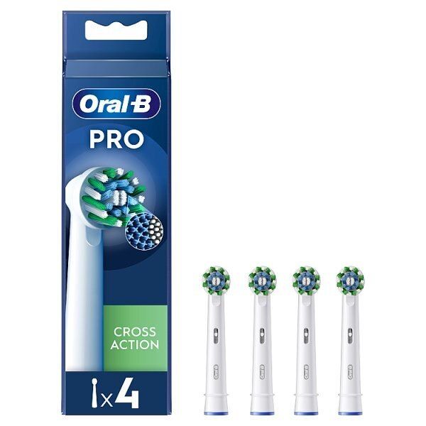 Oral-B Pro Cross Action Toothbrush Heads, 4 Counts
