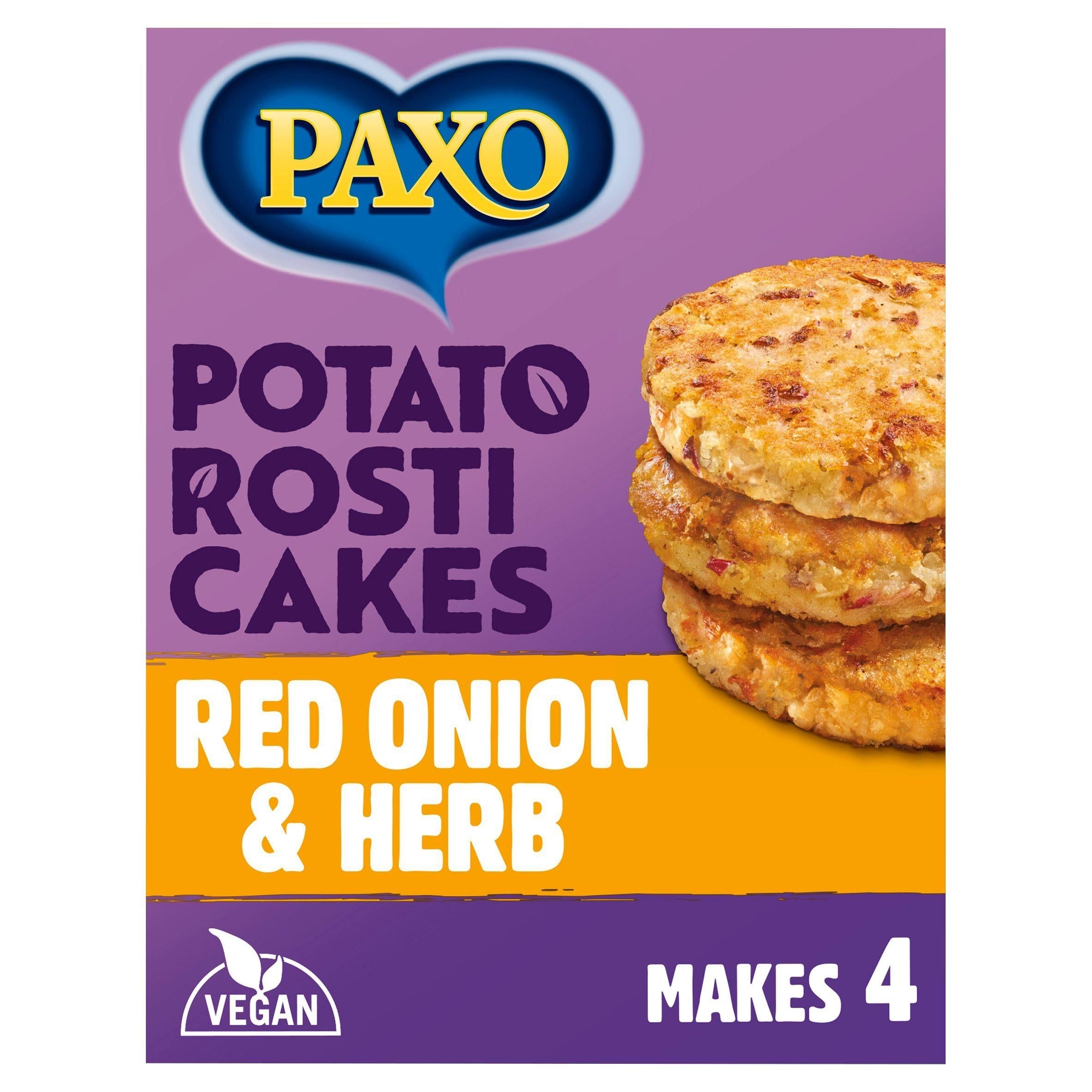 Paxo Potato Rosti Cakes Red Onion &amp;amp; Herb 120g