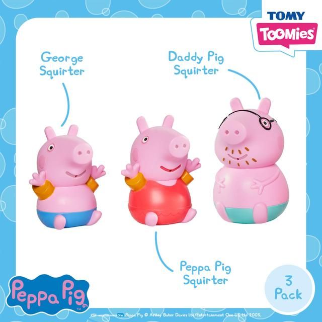 Peppa Pig Daddy Pig Peppa &amp;amp; George Bath Squirters