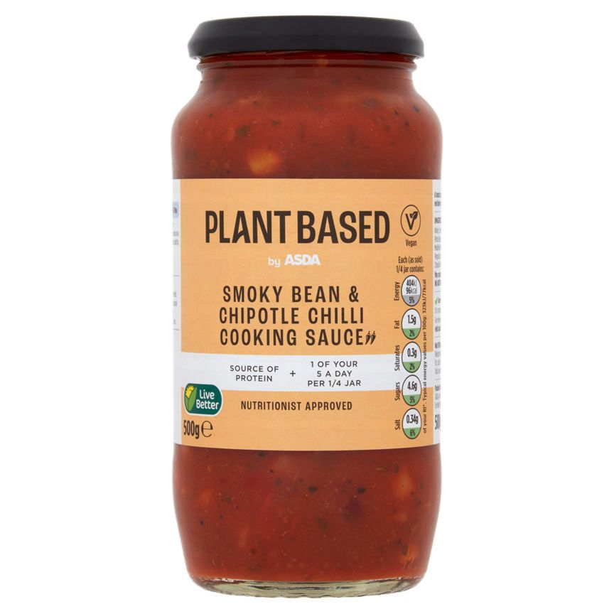 Plant Based by ASDA Smoky Bean &amp;amp; Chipotle Chilli Cooking Sauce