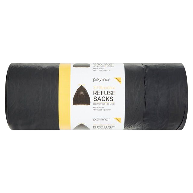Polylina Drawstring Refuse Sacks 80L   30 per pack