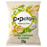 Popchips Sour Cream &amp;amp; Onion Flavour Potato Snacks 23g