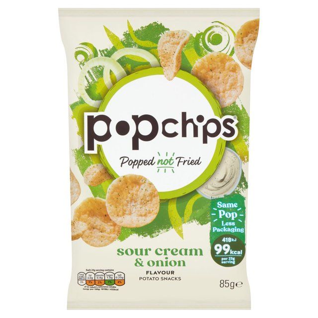 popchips Sour Cream &amp;amp; Onion Sharing Crisps   85g