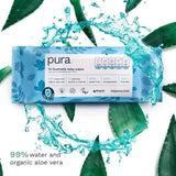 Pura Flushable Eco Baby Wipes Multipack   10 x 70 per pack